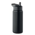 Drinkfles-met-rietje-Gerecycled-RVS-500-ml-bedrukken-zwart