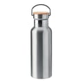 Thermosfles-met-bamboe-dop-RVS-500-ml-bedrukken-zilver