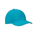 Baseball-cap-met-klittenbandsluiting-Katoenen-twill-180-gm-bedrukken-turquoise