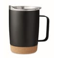 RVS-koffiebeker-met-kurken-onderkant-300-ml-bedrukken-zwart