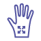 One-size-touchscreen-handschoenen-Acryl-bedrukken-rechtshandig