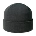 Beanie-met-kunstlederen-badge-Acryl-bedrukken-donkergrijs