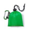 Regenponcho-met-RPET-opbergzakje-Karabijnhaak-bedrukken-groen