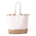 Tweekleurige-katoenen-strandtas-Jute-280-gm-bedrukken-bruin