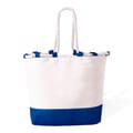 Tweekleurige-katoenen-strandtas-Jute-280-gm-bedrukken-donkerblauw
