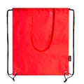Rugzakje-met-trekkoord-en-draaghengsels-210T-RPET-polyester-bedrukken-rood
