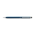 Balpen-elegant-Rubberen-stylus-top-bedrukken-blauw