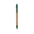 Pen-gerecycled-karton-Blauwe-inkt-bedrukken-groen