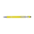 Balpen-met-stylus-Blauwschrijvend-bedrukken-geel
