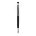 Stylus-balpen-met-rubberen-coating-incl-doosje-bedrukken-zwart