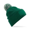 Snowstar-acryl-beanie-Met-pompon-en-patch-bedrukken-groen