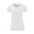 Fruit-of-the-Loom-Iconic-T-shirt-Dames-Getailleerd-bedrukken-white