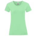 Fruit-of-the-Loom-Iconic-T-shirt-Dames-Getailleerd-bedrukken-neo-mint