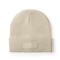 Muts-met-label-Acryl-bedrukken-beige