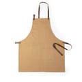 Katoenen-keukenschort-met-PU-lederen-banden-340-gm-bedrukken-khaki