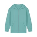 StanleyStella-Mini-Cultivator-20-hoodie-met-rits-Kids-300-gm-bedrukken-teal-monstera