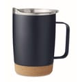 RVS-koffiebeker-met-kurken-onderkant-300-ml-bedrukken-donkerblauw