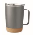 RVS-koffiebeker-met-kurken-onderkant-300-ml-bedrukken-grijs