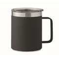 Koffiebeker-met-oor-RVS-300-ml-bedrukken-zwart