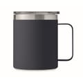 Koffiebeker-met-oor-RVS-300-ml-bedrukken-donkerblauw