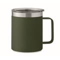 Koffiebeker-met-oor-RVS-300-ml-bedrukken-donkergroen