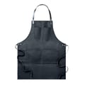 Katoenen-barbecue-schort-met-4-zakken-Waxed-canvas-bedrukken-zwart
