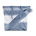 Strandtas-met-hamam-strandlaken-Polyester-en-katoen-180-gm-bedrukken-donkerblauw