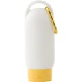 Zonnebrandcrme-met-karabijnhaak-SPF-30-60-ml-bedrukken-geel