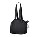 Opvouwbare-strandtas-met-trekkoordsluiting-Nylon-135-gm-bedrukken-zwart