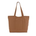 Kimood-katoenen-strandtas-met-voorvak-37-x-35-cm-13-liter-bedrukken-washed-cinnamon