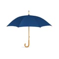 Paraplu-met-houten-steel-190T-polyester-103-cm-bedrukken-donkerblauw