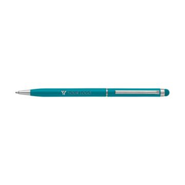 Balpen-elegant-Rubberen-stylus-top-bedrukken