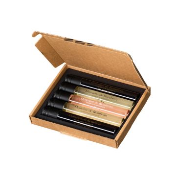 Deluxe-wijnproeverij-giftbox-Domaine-de-Rombeau-5-Single-serve-wijn-tubes-bedrukken