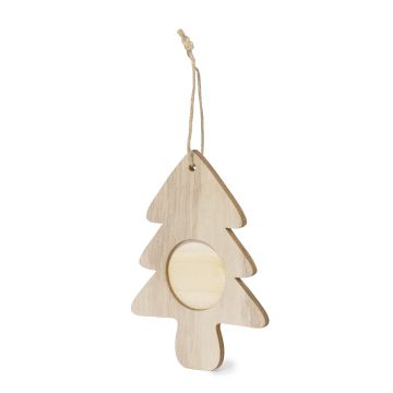 Kerstdecoratie-Hout-Kerstboom-met-fotolijstje-bedrukken