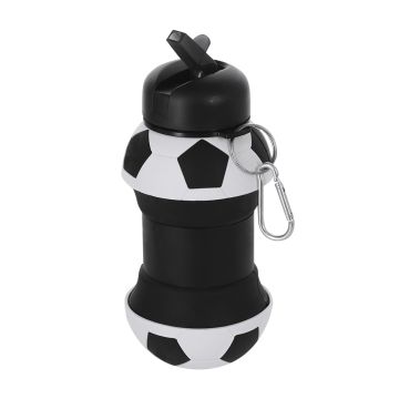Opvouwbare-siliconen-waterfles-Voetbal-550-ml-bedrukken