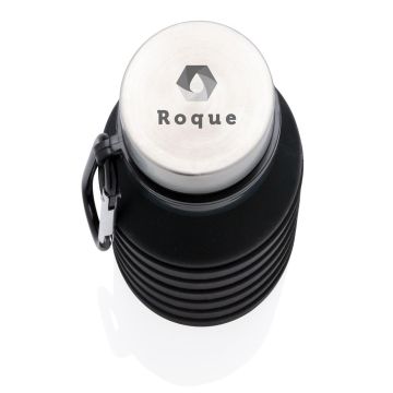 Opvouwbare-waterfles-met-karabijnhaak-Siliconen-550-ml-bedrukken