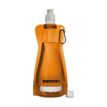 Opvouwbare-waterzak-met-karabijnhaak-420-ml-bedrukken