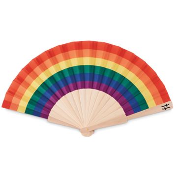 Regenboog-waaier-Hout-bedrukken