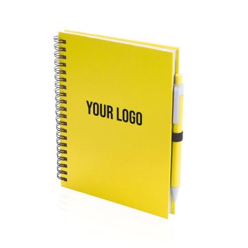 Spiraalgebonden-notitieboek-met-balpen-Gerecycled-karton-70-vellen-bedrukken