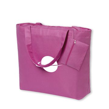 Strandtas-met-ritssluiting-en-toilettas-Polyester-bedrukken