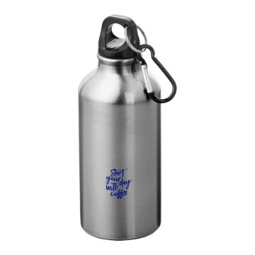Waterfles-met-karabijnhaak-Aluminium-400-ml-bedrukken