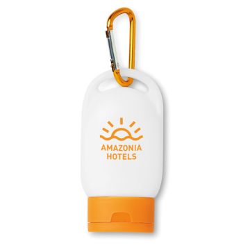Zonnebrandcrme-met-karabijnhaak-SPF25-30-ml-bedrukken