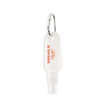 Zonnebrandspray-met-karabijnhaak-30-ml-SPF25-bedrukken
