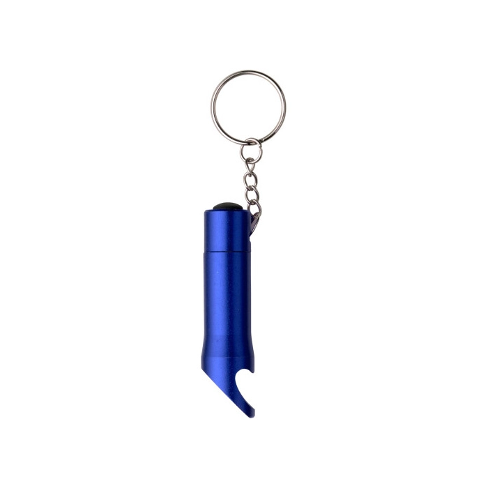 2-in-1 sleutelhanger zaklamp en flesopener | Aluminium