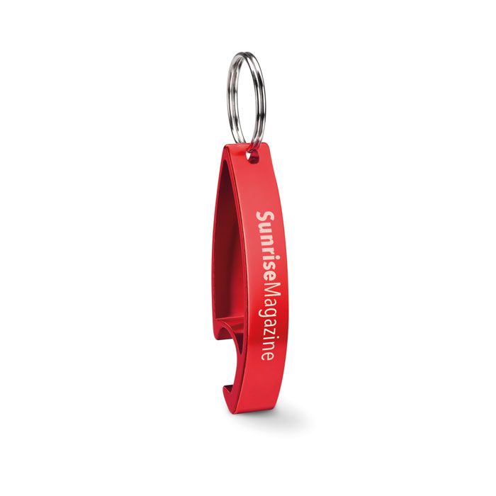 Aluminium sleutelhanger met flessenopener