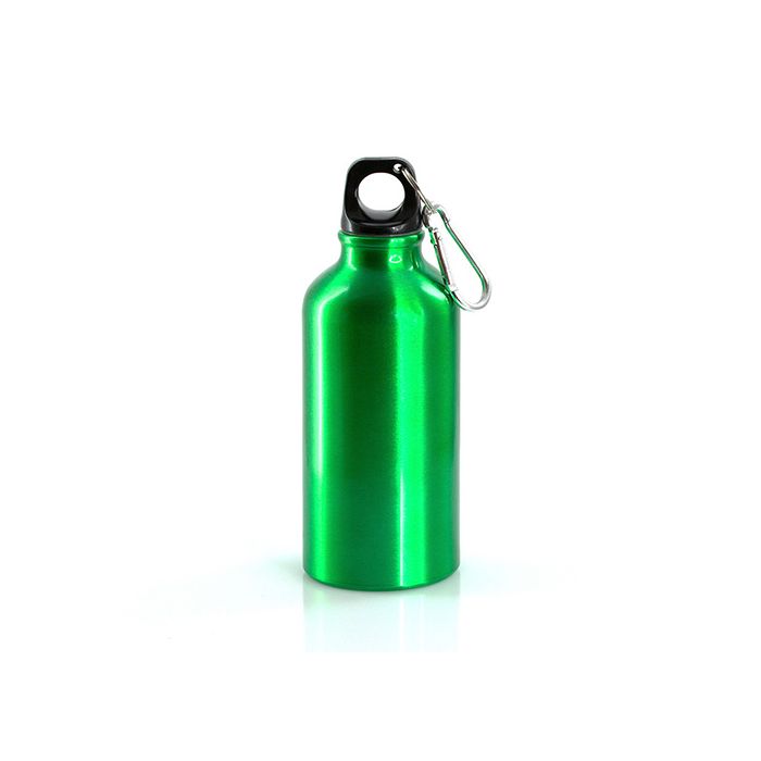 Aluminium waterfles met karabijnhaak | 400 ml
