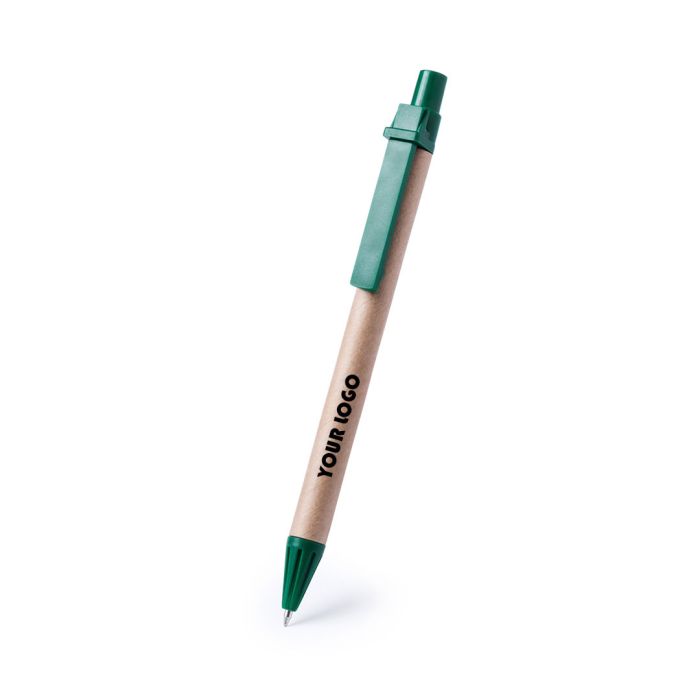 Balpen gerecycled karton | Zwarte inkt