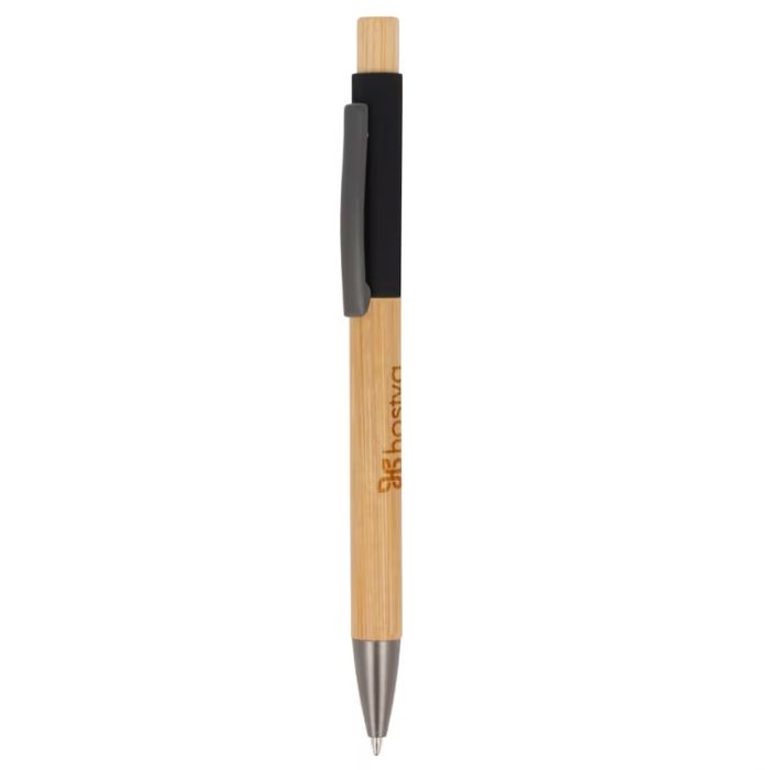Bamboe balpen met blauwe inkt