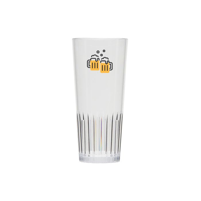 Bierglas | Ribbelglas | Kunststof | 300 ml