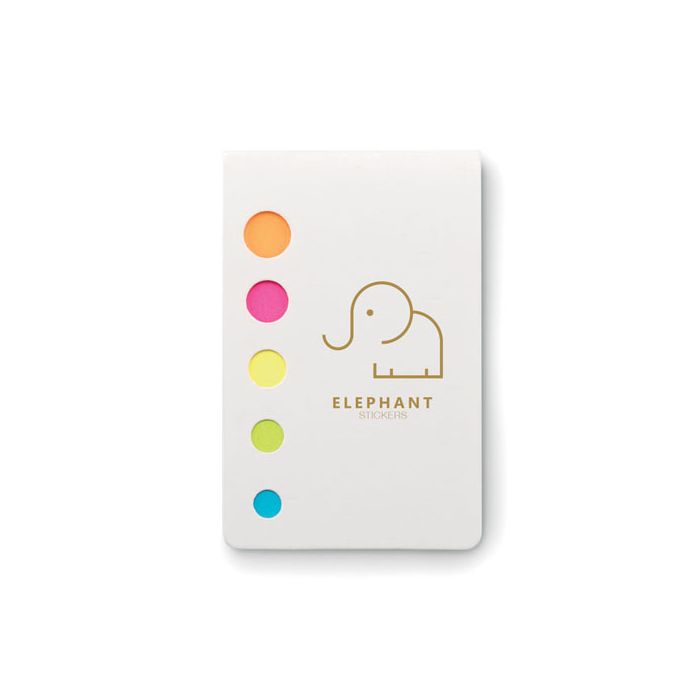 Boekje met sticky memo's | Gerecycled papier | 5 kleuren
